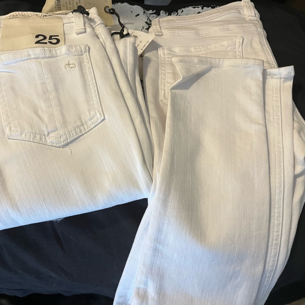 NWT Womens Rag & Bone White Denim Skinny Jeans sz 25 - Picture 9 of 12